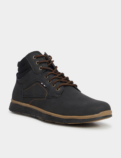 Boots à lacets noir homme