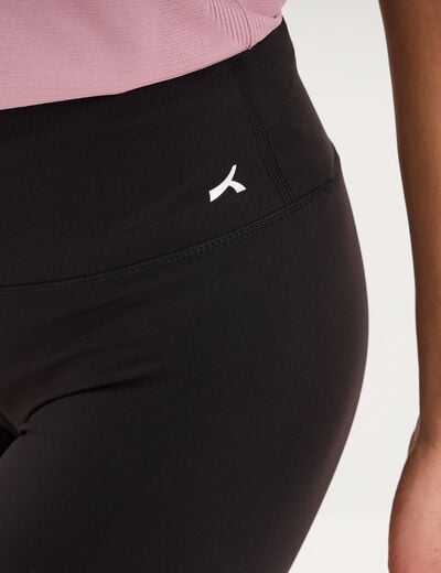 Legging de sport gainant taille haute noir femme