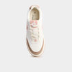 Tennis basses &agrave; lacets rose femme