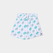 Short droit avec noeud gaze de coton ecru fille