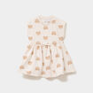 Robe patineuse manches courtes ecru b&eacute;b&eacute; fille