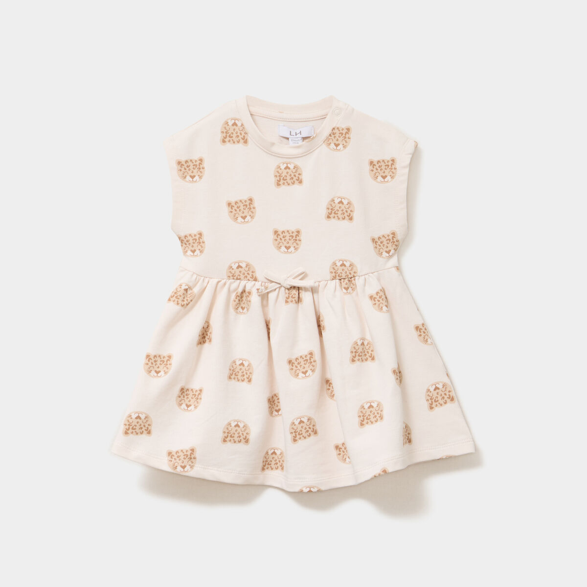 Robe patineuse manches courtes ecru b&eacute;b&eacute; fille