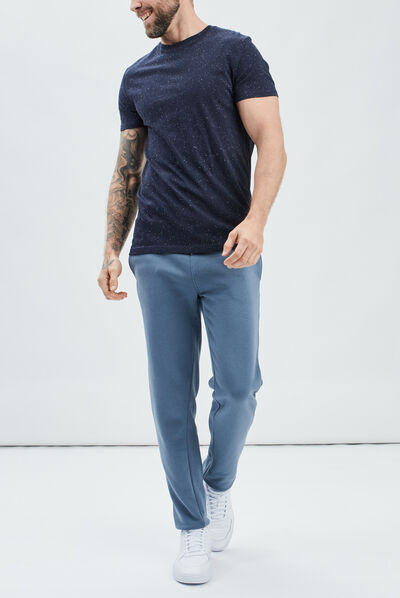 T-shirt manches courtes bleu marine homme
