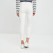Pantalon droit taille haute ivoire femme