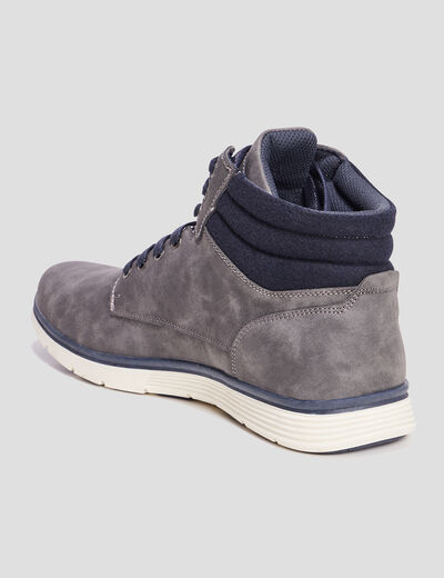 Boots à lacets gris homme