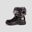 Bottines zippées vernies noir fille