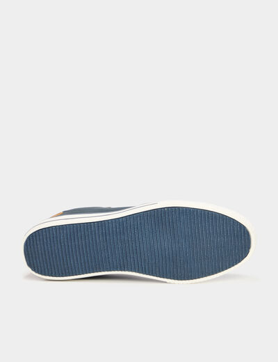 Tennis basses à lacets bleu homme