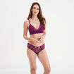 Shorty en dentelle rouge femme