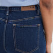 Jeans mom taille haute 7/8ème coton denim brut femme