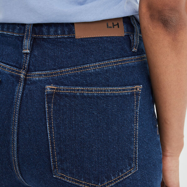jeans mom taille haute 78eme coton denim brut femme Jeans mom taille haute 7/8ème coton denim brut femme