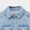 Robe chemise en jean courte coton denim double stone fille