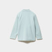 Gilet effet polaire zipp&eacute; col montant bleu gris fille