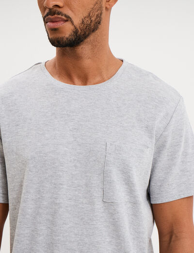 Ensemble pyjama short et t-shirt gris clair homme