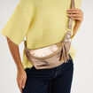 Sac en bandouli&egrave;re couleur or femme