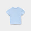 T-shirt manches courtes coton bleu pastel b&eacute;b&eacute; gar&ccedil;on