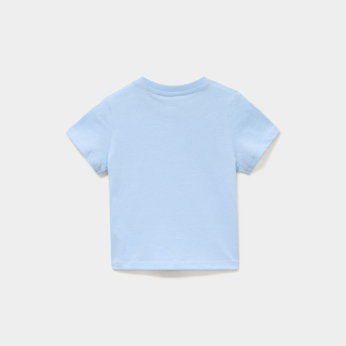 T-shirt manches courtes coton bleu pastel b&eacute;b&eacute; gar&ccedil;on