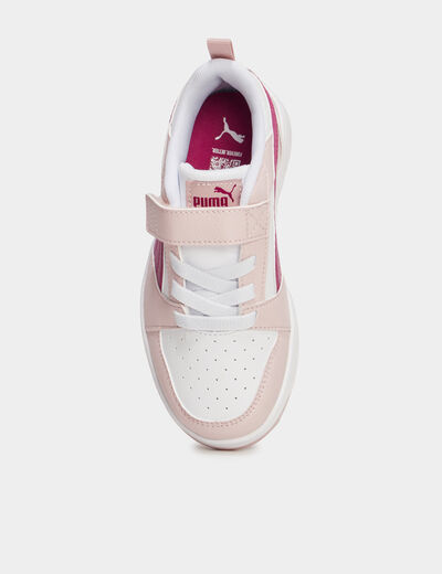 Tennis basses à lacets Puma rose fushia fille
