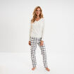Ensemble pyjama 2 pi&egrave;ces coton blanc femme