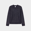 Pull col rond à manches longues bleu foncé homme