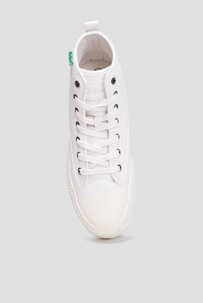 Baskets montantes Kickers Reallife blanc femme