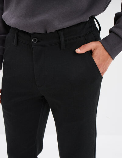 Pantalon chino slim noir homme