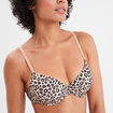 Soutien-gorge corbeille padd&eacute; microfibre ivoire femme