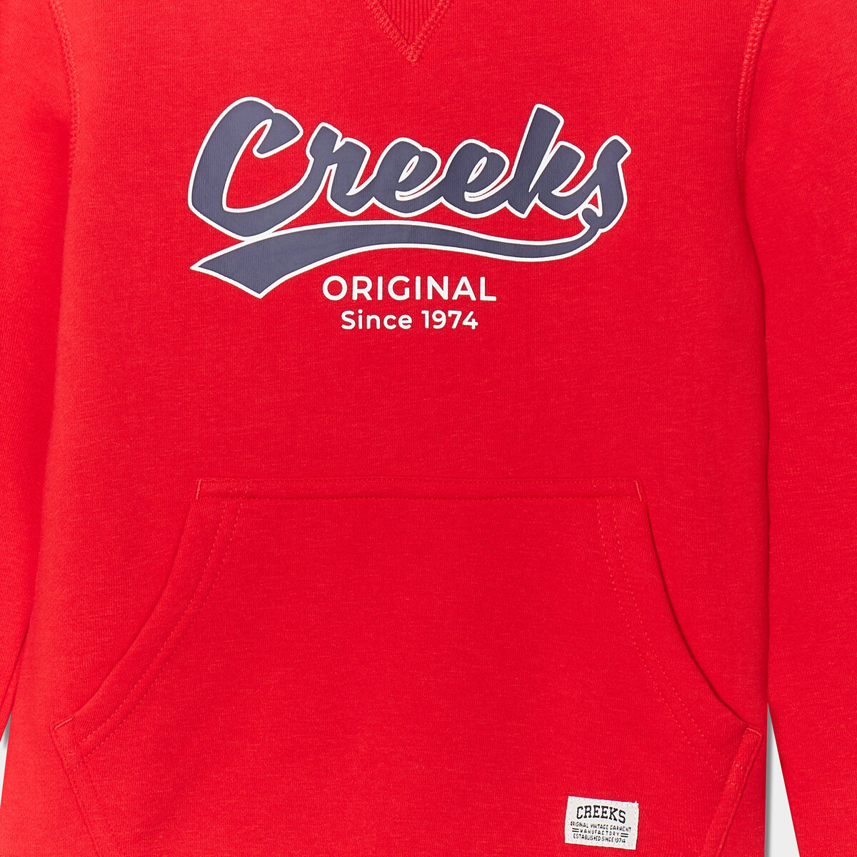 Sweat à capuche hoodie Creeks rouge garçon
