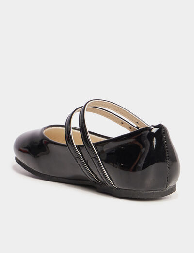 Ballerines vernies à bout rond noir fille