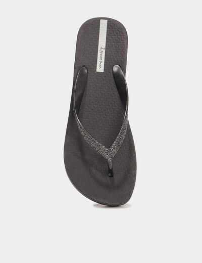 Tongs plateformes Ipanema noir femme