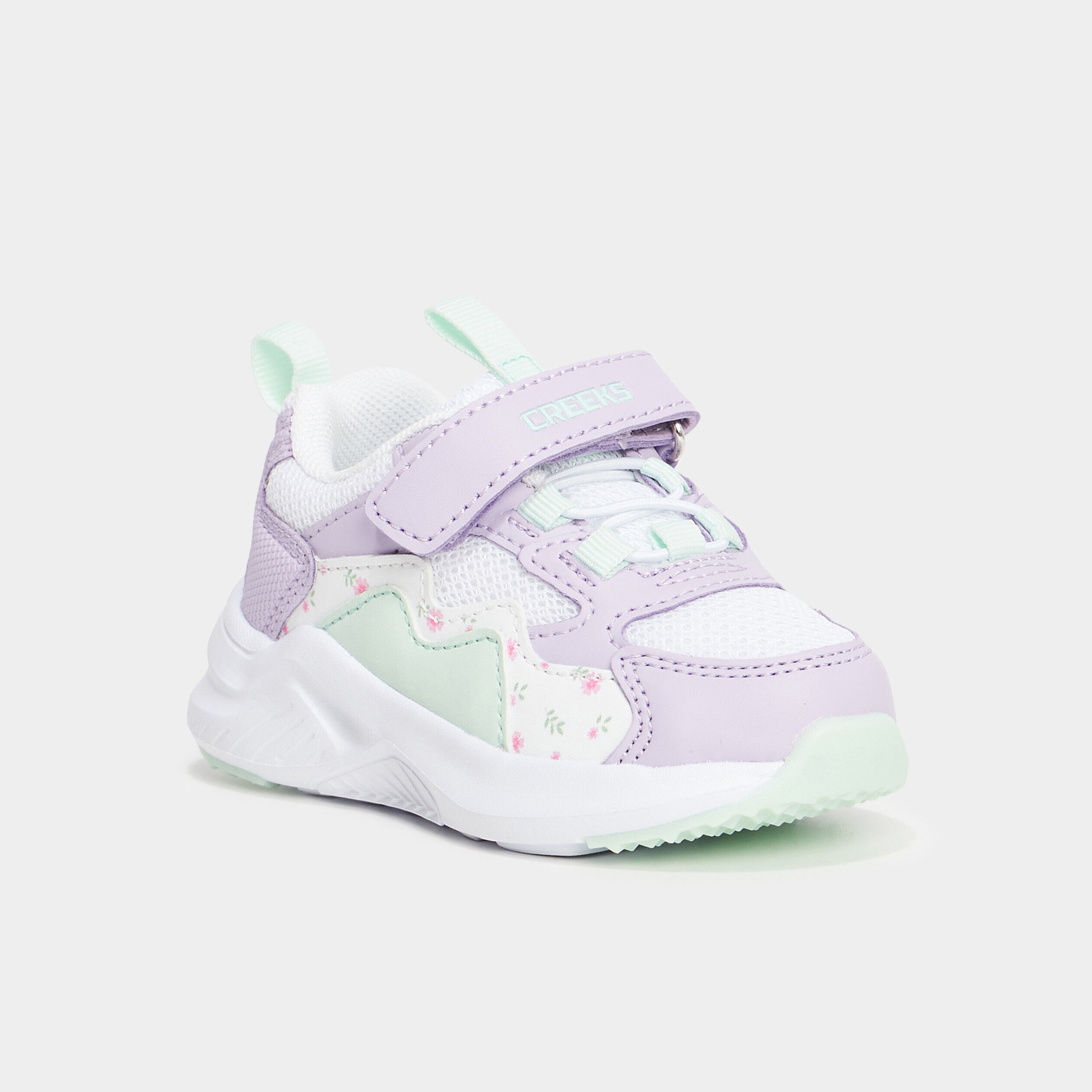 Baskets running à scratchs parme bébé fille CREEKS