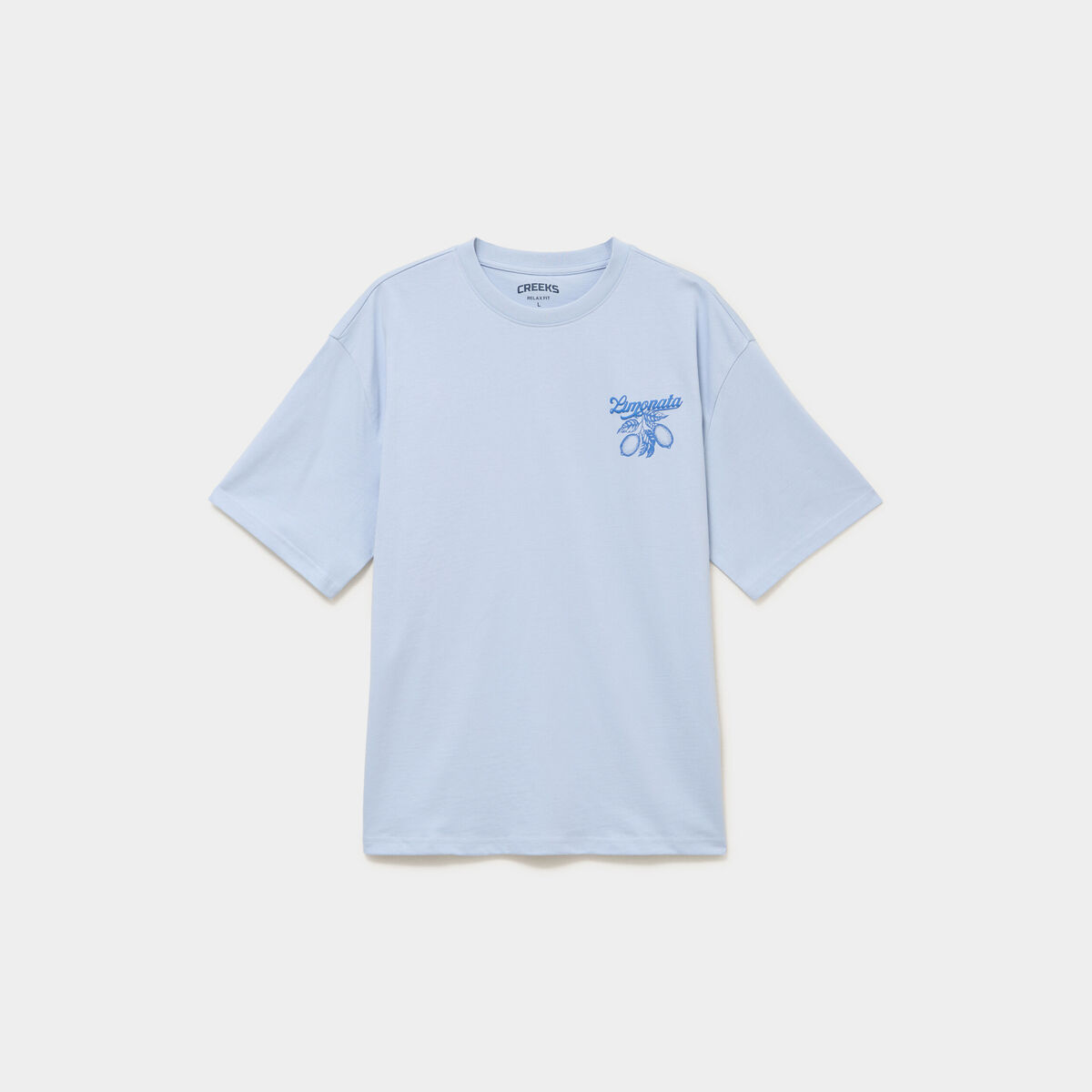 T-shirt coton &eacute;pais manches courtes bleu clair homme