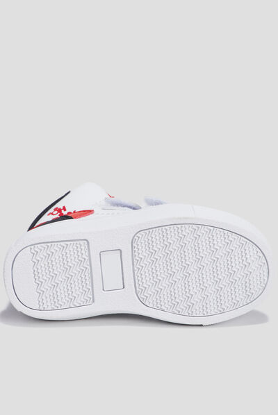 Baskets montantes Mickey blanc bébé garçon