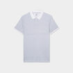 Polo droit manches courtes coton ecru homme