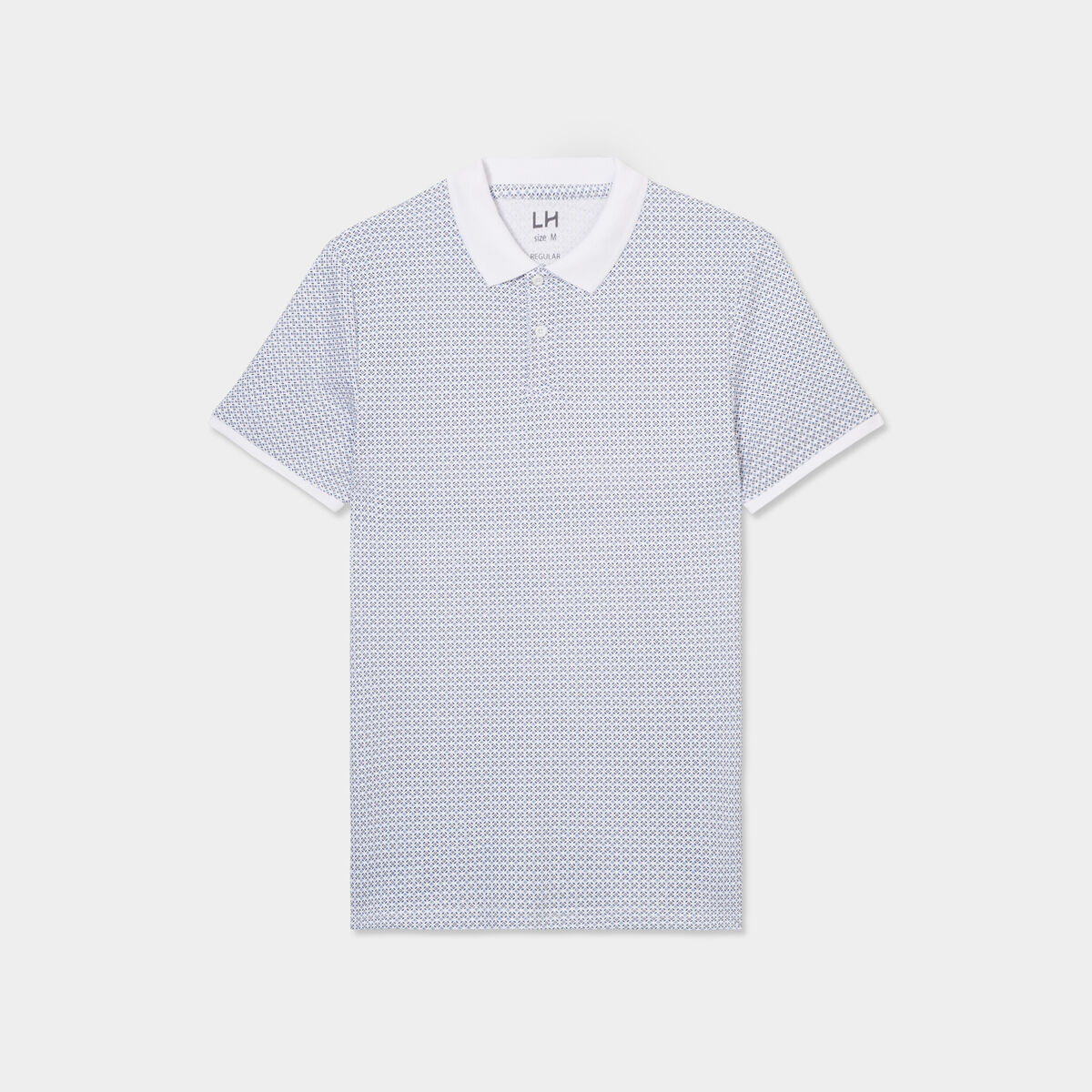 Polo droit manches courtes coton ecru homme