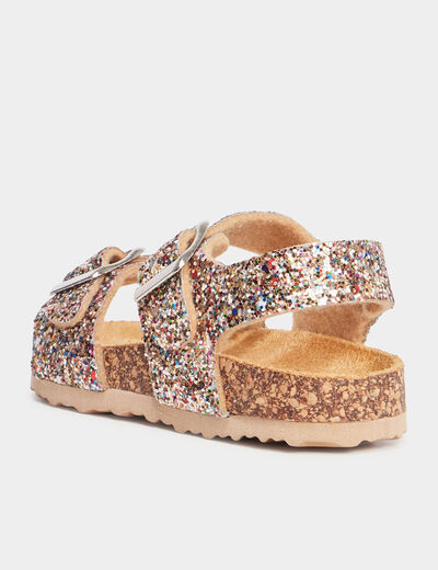 Sandales à paillettes maternelle multicolore fille