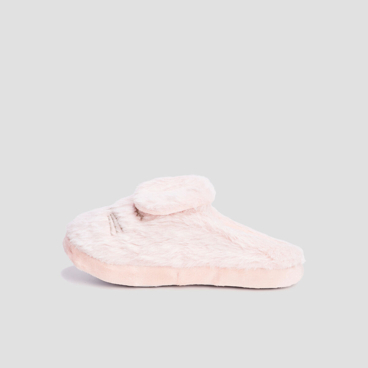 Chaussons mules fausse fourrure rose fille
