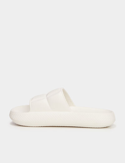 Claquettes matelassées Wamea Beach blanc femme