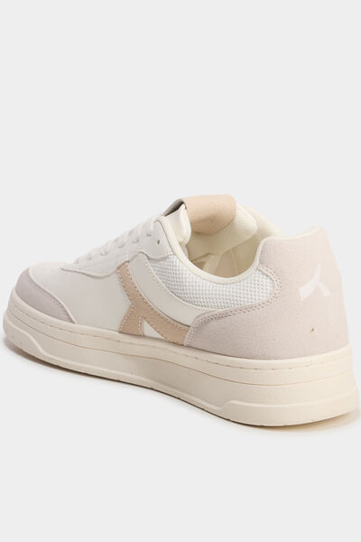 Baskets &agrave; lacets sable femme