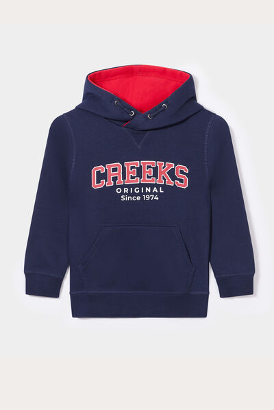 Sweat à capuche hoodie Creeks bleu marine garçon