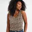 Débardeur coton bretelles larges sable femme