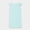 Chemise de nuit manches &agrave; volants coton vert fille