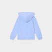 Sweat zippé à capuche droit bleu clair fille