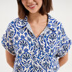 Chemise manches courtes 2 poches ecru femme