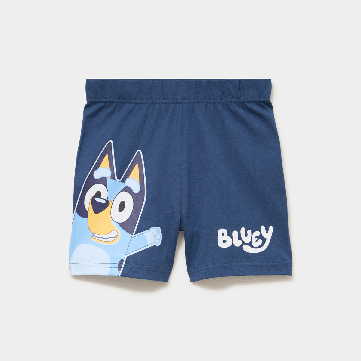 Short taille &eacute;lastiqu&eacute;e coton Bluey bleu fonc&eacute; gar&ccedil;on