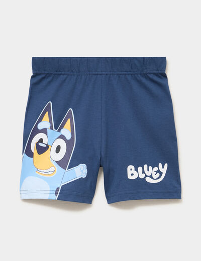 Short taille &eacute;lastiqu&eacute;e coton Bluey bleu fonc&eacute; gar&ccedil;on