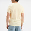 T-shirt col rond manches courtes coton jaune clair homme