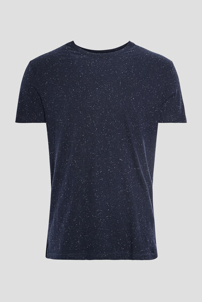 T-shirt manches courtes bleu marine homme