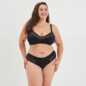 Soutien-gorge triangle microfibre Izold noir femme grande taille