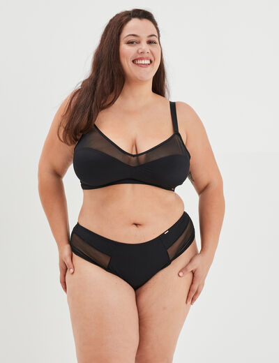 Soutien-gorge triangle microfibre Izold noir femme grande taille