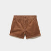 Short effet velours c&ocirc;tel&eacute; camel fille
